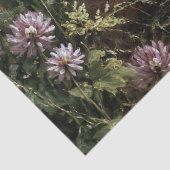 Rothaarige Frau Fuchs Wildblumen Decoupage Seidenpapier (Ausschnitt)