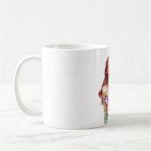 Rothaarige Frau Purpur Grün Kaffeetasse (Links)