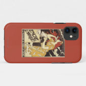 Rothaarige Frau u. Harfe L. Marquet Ink Case-Mate iPhone Hülle (Rückseite (Horizontal))