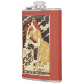 Rothaarige Frau u. Harfe L. Marquet Ink Flachmann (Links)