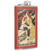 Rothaarige Frau u. Harfe L. Marquet Ink Flachmann (Rechts)