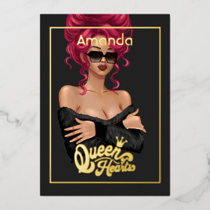 Rothaarige Girl Birthday Party Einladung