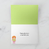 Rothaarige Girlleepover Slumber Party Geburtstag Karte (Innenseite)