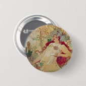 Rothaarige Göttin Button (Vorne & Hinten)