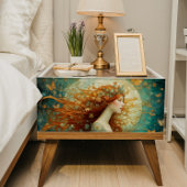 Rothaarige Herbstfrauen mit Schmetterlingen Seidenpapier