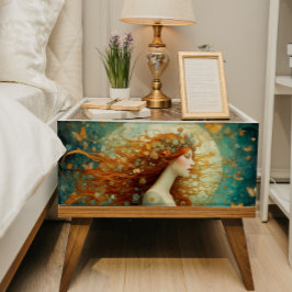 Rothaarige Herbstfrauen mit Schmetterlingen Seidenpapier