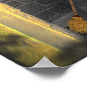 Rothaarige Hexe im Hallenplakat/Print Poster (Ecke)