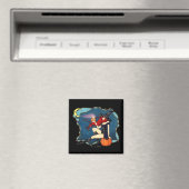 Rothaarige HexenHalloween Magnet (In Situ (Geschirrspüler))