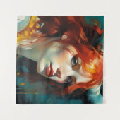 Rothaarige Horned Goddess Wandteppich (Vorderseite (Horizontal))