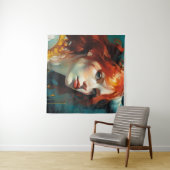 Rothaarige Horned Goddess Wandteppich (Beispiel (Horizontal))