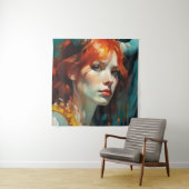 Rothaarige Horned Goddess Wandteppich (Beispiel)