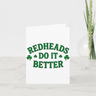 Rothaarige machen es am St. Patrick's Day besser,  Karte