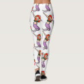rothaarige Meerjungfrau dabbing Leggings (Rückseite)