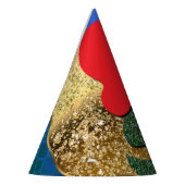 Rothaarige Meerjungfrau Golden Seashell Geburtstag Partyhütchen (Links)