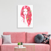 Rothaarige Portrait Surreal Fantasy Art Leinwanddruck (Insitu (Wohnzimmer))