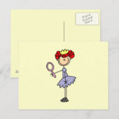 Rothaarige Prinzessin Postkarte (Vorne/Hinten)