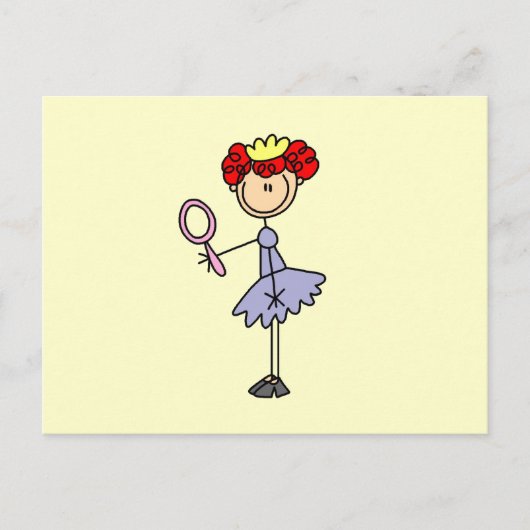 Rothaarige Prinzessin Postkarte (Vorderseite)