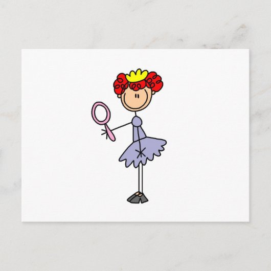 Rothaarige Prinzessin Postkarte (Vorderseite)