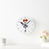 Rothaarige Prinzessin Runde Wanduhr (Zuhause)