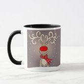 Rothaarige Rentiere Der Weihnachtsmann kommt Tasse (Links)