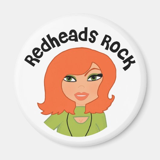 Rothaarige Rock Magnet (Vorne)