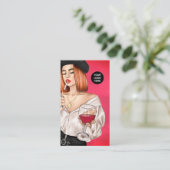 Rothaarige Weine Visitenkarte (Stehend Vorderseite)