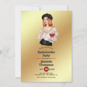 Rothaariger Junggeselinnen-Abschied Einladung (Rückseite)