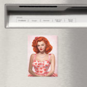 Rothaariger Magnet im Vintage-Stil zum Valentinsta (In Situ (Geschirrspüler))
