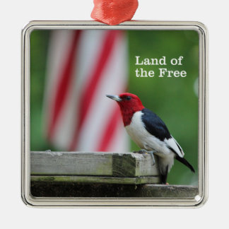 Rothaariger Specht Ornament Aus Metall