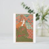 Rothaariges Mädchen Postkarte (Stehend Vorderseite)