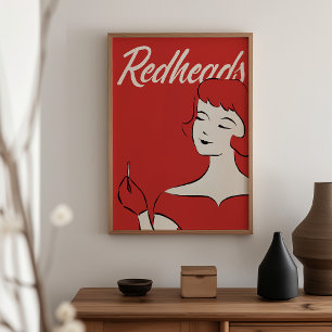 Rothaariges Matchbox-Kunstposter – Retro-Wanddekor Poster
