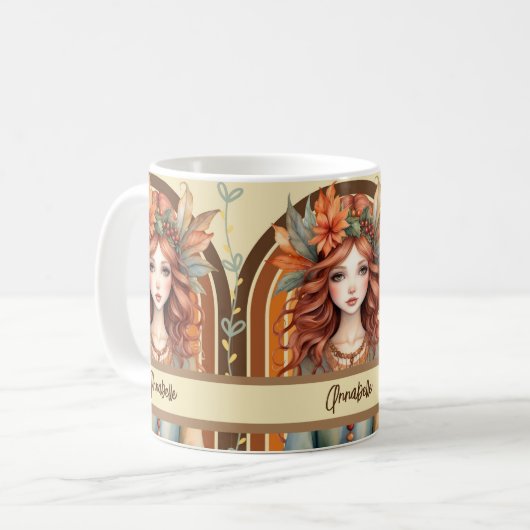 Rothaarpaare mit Blume Garland in Haare Tasse (Vorderseite Links)