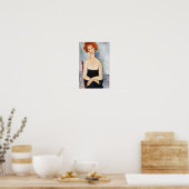 Rothaarweibchen mit einem Pendant, Modigliani Poster (Küche)