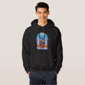 Rothahn Blauer Schal Blauer Schirm Herbst Hoodie (Vorne ganz)