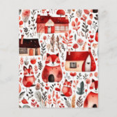 Rothäuser und Häuser niedliche Papierblätter (Rückseite)