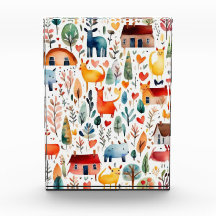 Rothäuser und Häuser niedliche Papierblätter