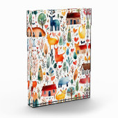 Rothäuser und Häuser niedliche Papierblätter Fotoblock (Links)