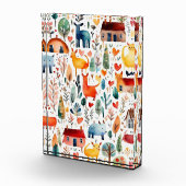 Rothäuser und Häuser niedliche Papierblätter Fotoblock (Rechts)