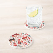 Rothäuser und Häuser niedliche Papierblätter Getränkeuntersetzer (Seite)