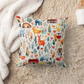 Rothäuser und Häuser niedliche Papierblätter Kissen (Decke)