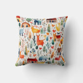 Rothäuser und Häuser niedliche Papierblätter Kissen (Rückseite)