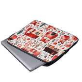 Rothäuser und Häuser niedliche Papierblätter Laptopschutzhülle (Vorne Knopf)