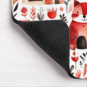 Rothäuser und Häuser niedliche Papierblätter Mousepad (Ecke)