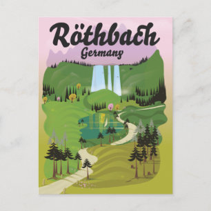 Röthbach Deutschland Vintage Reiseposter Postc Ankündigungspostkarte