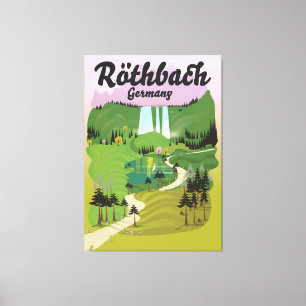 Röthbach Deutschland Vintages Reiseplakat Leinwanddruck
