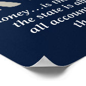 Rothbard Money Zitat Poster (Ecke)