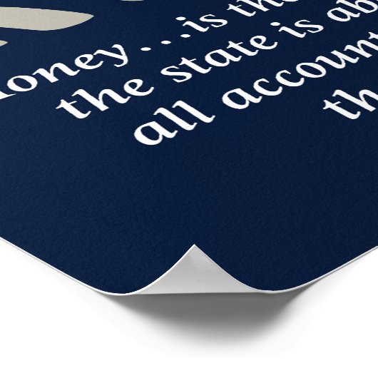 Rothbard Money Zitat Poster (Ecke)