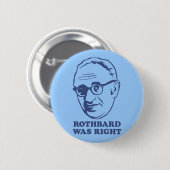 Rothbard war rechter Knopf Button (Vorne & Hinten)