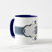 Rothenburg Blue Monogram Letter I Tasse (Vorderseite Links)