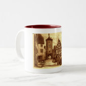 Rothenburg Deutschland 1907 Vintag Zweifarbige Tasse (Vorderseite Links)